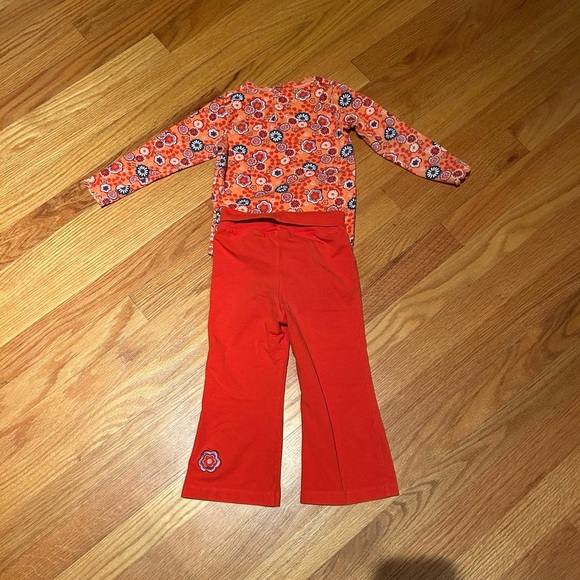 The Children's Place Orange Floral Kids Matching Set - Picture 2 of 3